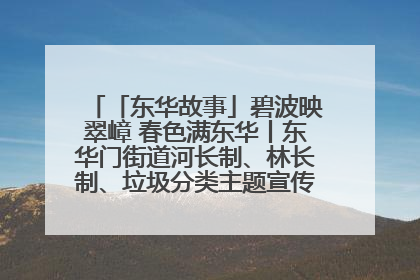 「东华故事」碧波映翠嶂 春色满东华丨东华门街道河长制、林长制、垃圾分类主题宣传如火如荼中