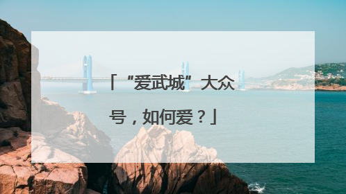 “爱武城”大众号，如何爱？