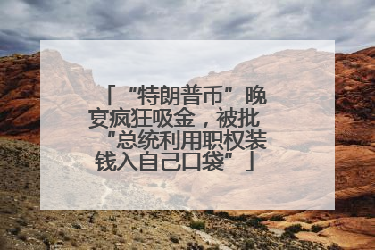 “特朗普币”晚宴疯狂吸金，被批“总统利用职权装钱入自己口袋”
