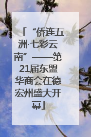 “侨连五洲·七彩云南”——第21届东盟华商会在德宏州盛大开幕