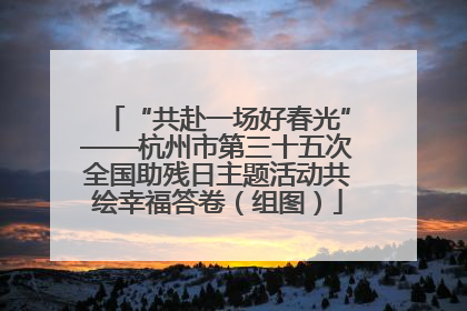“共赴一场好春光”——杭州市第三十五次全国助残日主题活动共绘幸福答卷（组图）