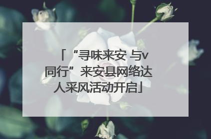 “寻味来安 与v同行”来安县网络达人采风活动开启