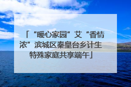 “暖心家园”艾“香情浓”滨城区秦皇台乡计生特殊家庭共享端午