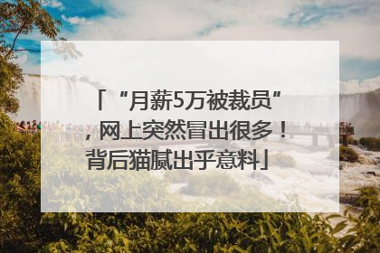“月薪5万被裁员”，网上突然冒出很多！背后猫腻出乎意料