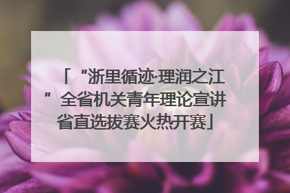 “浙里循迹·理润之江”全省机关青年理论宣讲省直选拔赛火热开赛