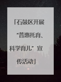石鼓区开展“普惠托育、科学育儿”宣传活动