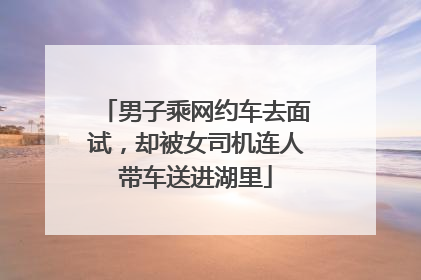 男子乘网约车去面试，却被女司机连人带车送进湖里