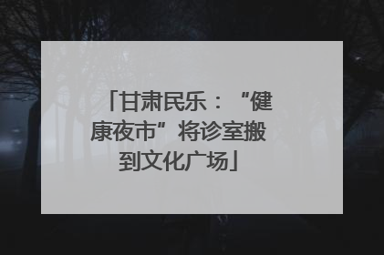 甘肃民乐：“健康夜市”将诊室搬到文化广场