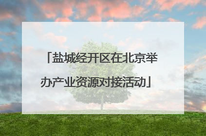 盐城经开区在北京举办产业资源对接活动