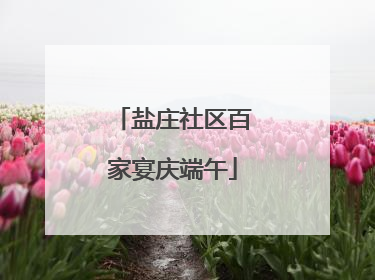 盐庄社区百家宴庆端午