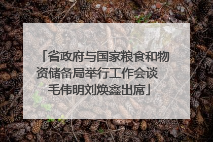 省政府与国家粮食和物资储备局举行工作会谈 毛伟明刘焕鑫出席