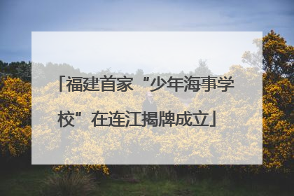 福建首家“少年海事学校”在连江揭牌成立