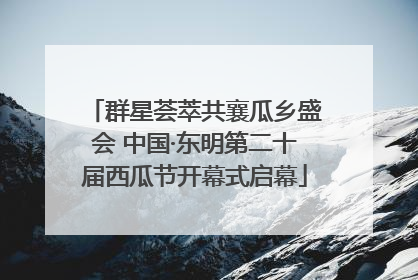 群星荟萃共襄瓜乡盛会 中国·东明第二十届西瓜节开幕式启幕