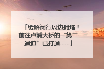 缓解闵行周边拥堵！前往卢浦大桥的“第二通道”已打通……
