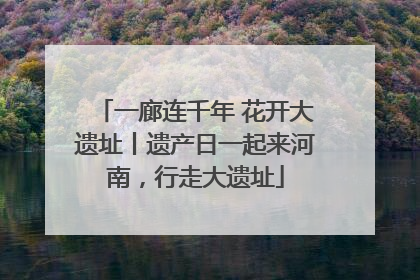 一廊连千年 花开大遗址丨遗产日一起来河南，行走大遗址