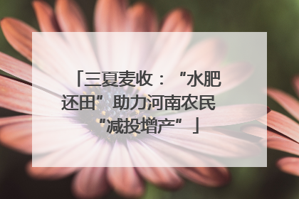 三夏麦收：“水肥还田”助力河南农民“减投增产”