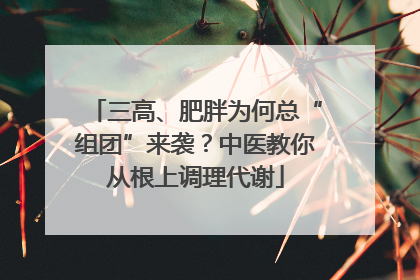 三高、肥胖为何总“组团”来袭？中医教你从根上调理代谢