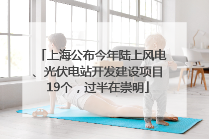 上海公布今年陆上风电、光伏电站开发建设项目19个，过半在崇明
