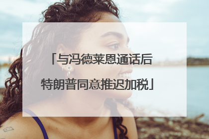 与冯德莱恩通话后 特朗普同意推迟加税