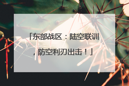 东部战区：陆空联训，防空利刃出击！