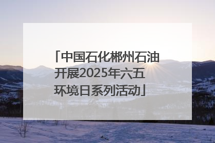 中国石化郴州石油开展2025年六五环境日系列活动