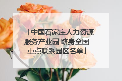中国石家庄人力资源服务产业园 跻身全国重点联系园区名单