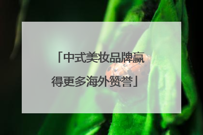 中式美妆品牌赢得更多海外赞誉