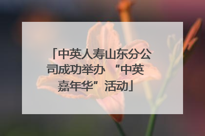 中英人寿山东分公司成功举办 “中英嘉年华”活动