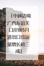 中越边境广西友谊关口岸前5月进出口货运量增长超三成
