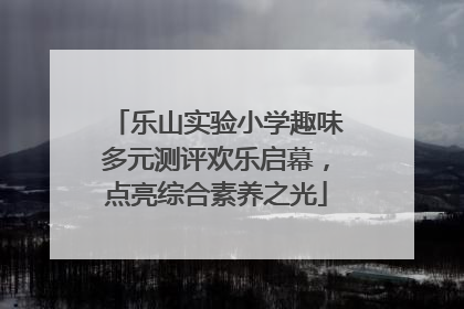 乐山实验小学趣味多元测评欢乐启幕，点亮综合素养之光