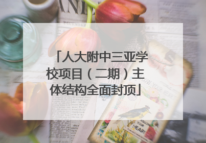 人大附中三亚学校项目（二期）主体结构全面封顶