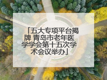 五大专项平台揭牌 青岛市老年医学学会第十五次学术会议举办
