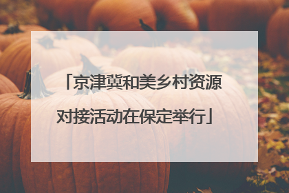 京津冀和美乡村资源对接活动在保定举行