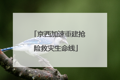 京西加速重建抢险救灾生命线