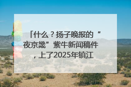 什么？扬子晚报的“夜京畿”紫牛新闻稿件，上了2025年镇江中考模拟卷！