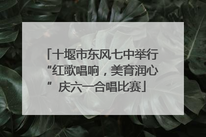 十堰市东风七中举行“红歌唱响，美育润心”庆六一合唱比赛
