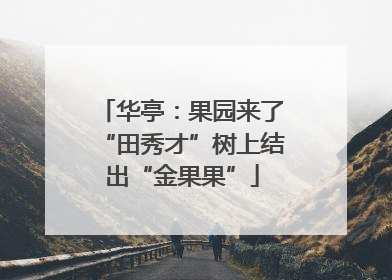 华亭：果园来了“田秀才”树上结出“金果果”