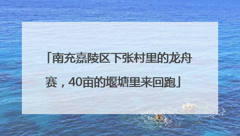 南充嘉陵区下张村里的龙舟赛，40亩的堰塘里来回跑