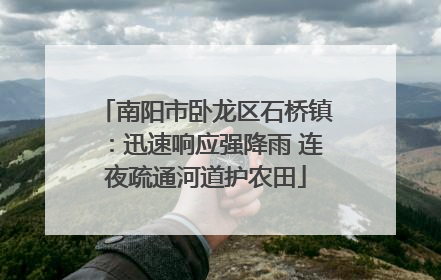 南阳市卧龙区石桥镇：迅速响应强降雨 连夜疏通河道护农田
