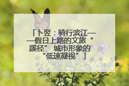 卜翌：骑行滨江——假日上路的文旅“蹊径” 城市形象的“低速凝视”
