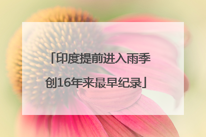 印度提前进入雨季 创16年来最早纪录