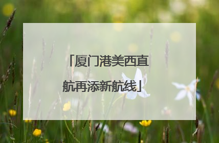 厦门港美西直航再添新航线