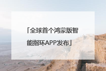 全球首个鸿蒙版智能指环APP发布