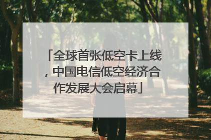 全球首张低空卡上线，中国电信低空经济合作发展大会启幕