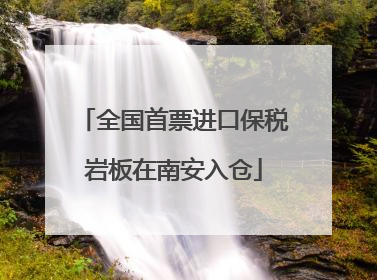 全国首票进口保税岩板在南安入仓
