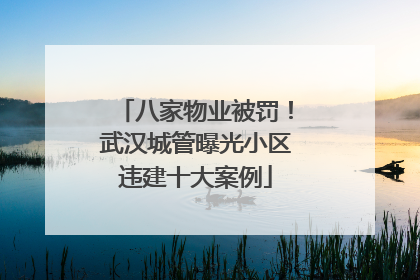 八家物业被罚！武汉城管曝光小区违建十大案例