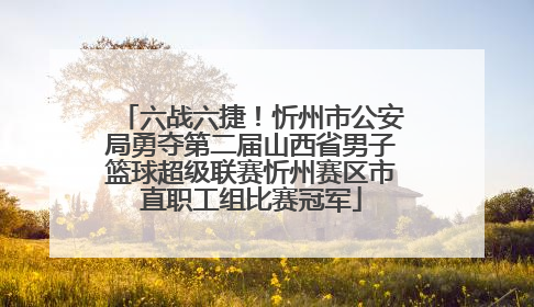 六战六捷！忻州市公安局勇夺第二届山西省男子篮球超级联赛忻州赛区市直职工组比赛冠军