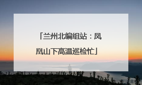 兰州北编组站：凤凰山下高温巡检忙
