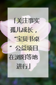 关注事实孤儿成长，“宝贝书桌”公益项目在浏阳等地进行