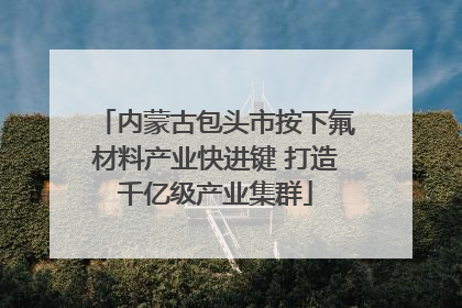 内蒙古包头市按下氟材料产业快进键 打造千亿级产业集群